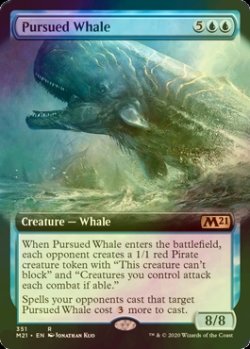 画像1: [FOIL] 追われる鯨/Pursued Whale (拡張アート版) 【英語版】 [M21-青R]