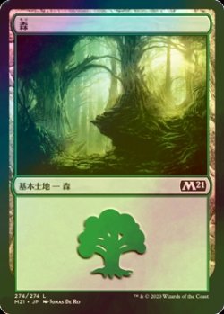 画像1: [FOIL] 森/Forest No.274 【日本語版】 [M21-土地C]