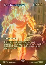 [FOIL] 焦熱の解放/Fiery Emancipation (全面アート版) 【英語版】 [MAR-赤MR]