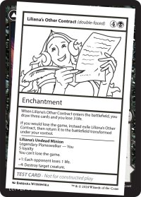Liliana's Other Contract (double-faced) 【英語版】 [MB2-Playtest]