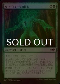 [FOIL] ツリーフォークの陰影/Treefolk Umbra 【日本語版】 [MH1-緑C]