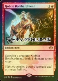 [FOIL] ゴブリンの砲撃/Goblin Bombardment (エッチング仕様) 【英語版】 [MH2-赤R]