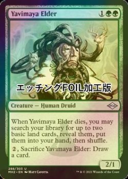 画像1: [FOIL] ヤヴィマヤの古老/Yavimaya Elder (エッチング仕様) 【英語版】 [MH2-緑U]