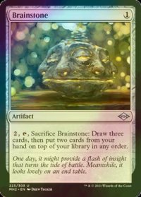[FOIL] 石なる知識/Brainstone 【英語版】 [MH2-灰U]