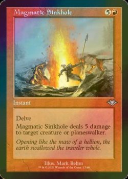 画像1: [FOIL] マグマの陥没孔/Magmatic Sinkhole (旧枠) 【英語版】 [MH2-赤U]