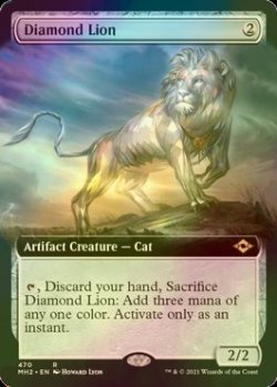 画像1: [FOIL] ダイアモンドのライオン/Diamond Lion (拡張アート版) 【英語版】 [MH2-灰R]