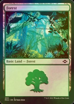 画像1: [FOIL] 森/Forest No.490 【英語版】 [MH2-土地C]