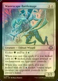 [FOIL] 荒景学院の戦闘魔道士/Wastescape Battlemage 【英語版】 [MH3-無U]