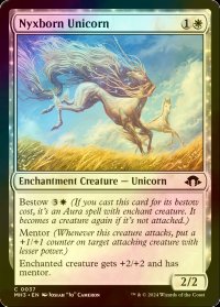 [FOIL] ニクス生まれの一角獣/Nyxborn Unicorn 【英語版】 [MH3-白C]