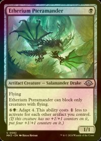 [FOIL] エーテリウムのプテラマンダー/Etherium Pteramander 【英語版】 [MH3-黒U]