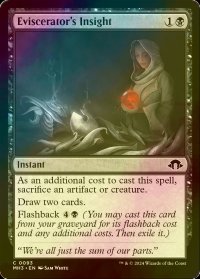 [FOIL] 腸抜きの洞察/Eviscerator's Insight 【英語版】 [MH3-黒C]