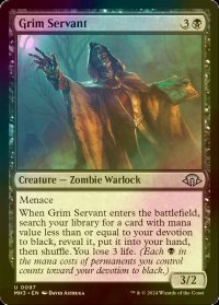 [FOIL] 不気味な奉仕者/Grim Servant 【英語版】 [MH3-黒U]