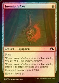 [FOIL] 発明者の斧/Inventor's Axe 【英語版】 [MH3-赤C]