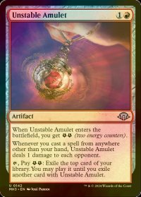 [FOIL] 不安定な護符/Unstable Amulet 【英語版】 [MH3-赤U]
