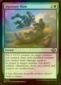 [FOIL] 十八番の打撃/Signature Slam 【英語版】 [MH3-緑U]
