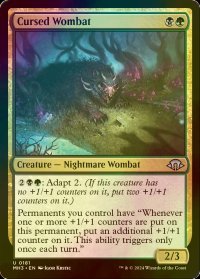 [FOIL] 呪われたウォンバット/Cursed Wombat 【英語版】 [MH3-金U]