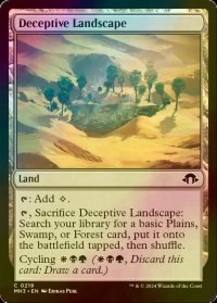 [FOIL] 欺罔地帯/Deceptive Landscape 【英語版】 [MH3-土地C]