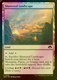 [FOIL] 被災地帯/Shattered Landscape 【英語版】 [MH3-土地C]