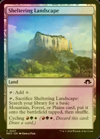 [FOIL] 孤立地帯/Sheltering Landscape 【英語版】 [MH3-土地C]