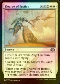 [FOIL] 正義の命令/Decree of Justice 【英語版】 [MH3-白U]