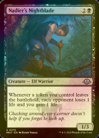 [FOIL] ネイディアの夜刃/Nadier's Nightblade 【英語版】 [MH3-黒U]