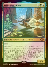 [FOIL] 有翼の叡智、ナドゥ/Nadu, Winged Wisdom 【日本語版】 [MH3-金R]