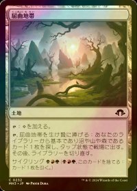 [FOIL] 屈曲地帯/Twisted Landscape 【日本語版】 [MH3-土地C]