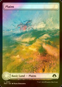 [FOIL] 平地/Plains (全面アート版) 【英語版】 [MH3-土地C]