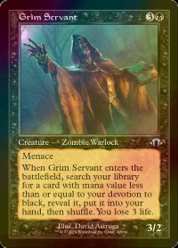 [FOIL] 不気味な奉仕者/Grim Servant (旧枠) 【英語版】 [MH3-黒U]