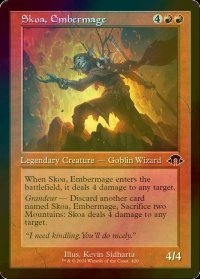 [FOIL] 熾火魔道士、スコア/Skoa, Embermage (旧枠) 【英語版】 [MH3-赤C]