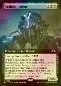 [FOIL] 忌まわしきカニ/Crabomination (拡張アート版) 【英語版】 [MH3-黒R]