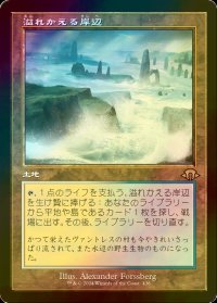 [FOIL] 溢れかえる岸辺/Flooded Strand (旧枠・海外産ブースター版) 【日本語版】 [MH3-土地R]
