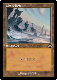 冠雪の荒地/Snow-Covered Wastes (旧枠) 【日本語版】 [MH3-土地U]