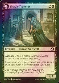 画像1: [FOIL] 不審な旅行者/Shady Traveler 【英語版】 [MID-黒C]