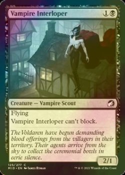 画像1: [FOIL] 吸血鬼の侵入者/Vampire Interloper 【英語版】 [MID-黒C]