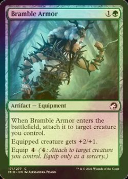 画像1: [FOIL] 棘茨の鎧/Bramble Armor 【英語版】 [MID-緑C]