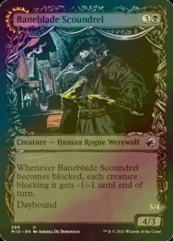 画像1: [FOIL] 破滅刃の悪漢/Baneblade Scoundrel (ショーケース版) 【英語版】 [MID-黒U]