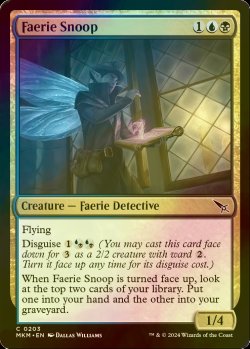 画像1: [FOIL] フェアリーの詮索者/Faerie Snoop 【英語版】 [MKM-金C]