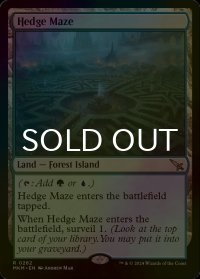 [FOIL] 迷路庭園/Hedge Maze 【英語版】 [MKM-土地R]