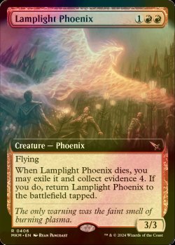画像1: [FOIL] ランプ光のフェニックス/Lamplight Phoenix (拡張アート版) 【英語版】 [MKM-赤R]