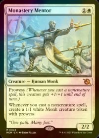 [FOIL] 僧院の導師/Monastery Mentor (海外産ブースター版) 【英語版】 [MOM-白MR]