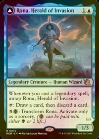 [FOIL] 侵攻の伝令、ローナ/Rona, Herald of Invasion 【英語版】 [MOM-青R]