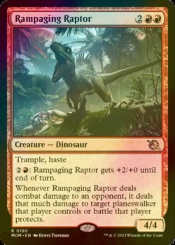 画像1: [FOIL] 猛り狂う猛竜/Rampaging Raptor 【英語版】 [MOM-赤R]