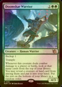 [FOIL] ドゥームスカールの戦士/Doomskar Warrior 【英語版】 [MOM-緑R]