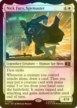 画像1: [FOIL] 諜報機関の長、ニック・フューリー/Nick Fury, Spymaster 【英語版】 [MSC-白R]