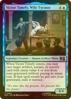 画像1: [FOIL] 狡猾な大物、ヴィクター・タイムリー/Victor Timely, Wily Tycoon 【英語版】 [MSC-青U]