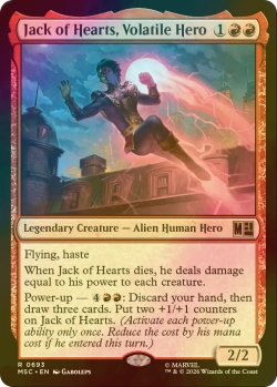 画像1: [FOIL] 一触即発のヒーロー、ジャック・オブ・ハーツ/Jack of Hearts, Volatile Hero 【英語版】 [MSC-赤R]