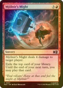 画像1: [FOIL] ムジョルニアの威力/Mjolnir's Might 【英語版】 [MSC-赤C]