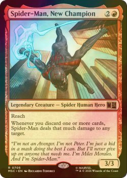 画像1: [FOIL] 新たな勇士、スパイダーマン/Spider-Man, New Champion 【英語版】 [MSC-赤R]