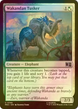 画像1: [FOIL] ワカンダの牙獣/Wakandan Tusker 【英語版】 [MSC-金U]